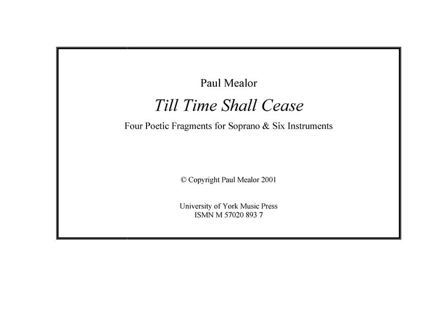 Till Time Shall Cease